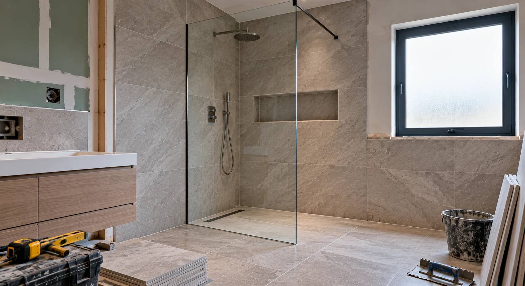 High quality modern bathroom installation in Harewood