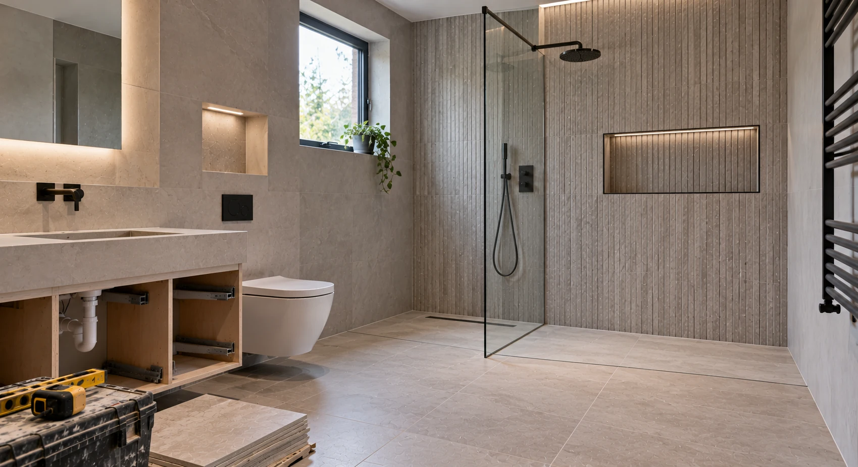 Wet room installation in Harewood